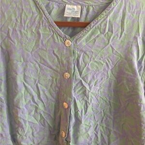 Blue Ginger Women's Short Sleeve Top - Lavender Green